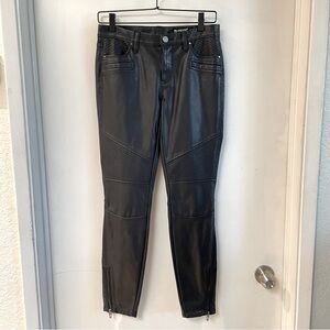 NWOT Blank NYC Faux leather moto knee pants